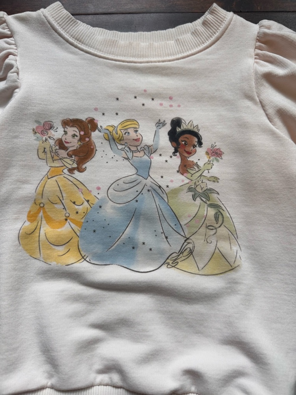 Little Sleepies Disney Princess Puff Sleeve Crewneck - Picture 2 of 2
